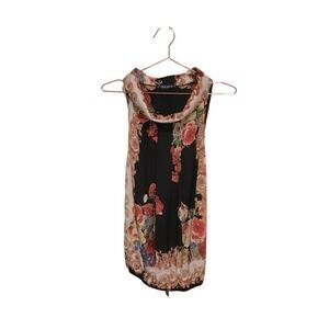 Blue Sand Italian Floral Paisley Sleeveless Blouse - L